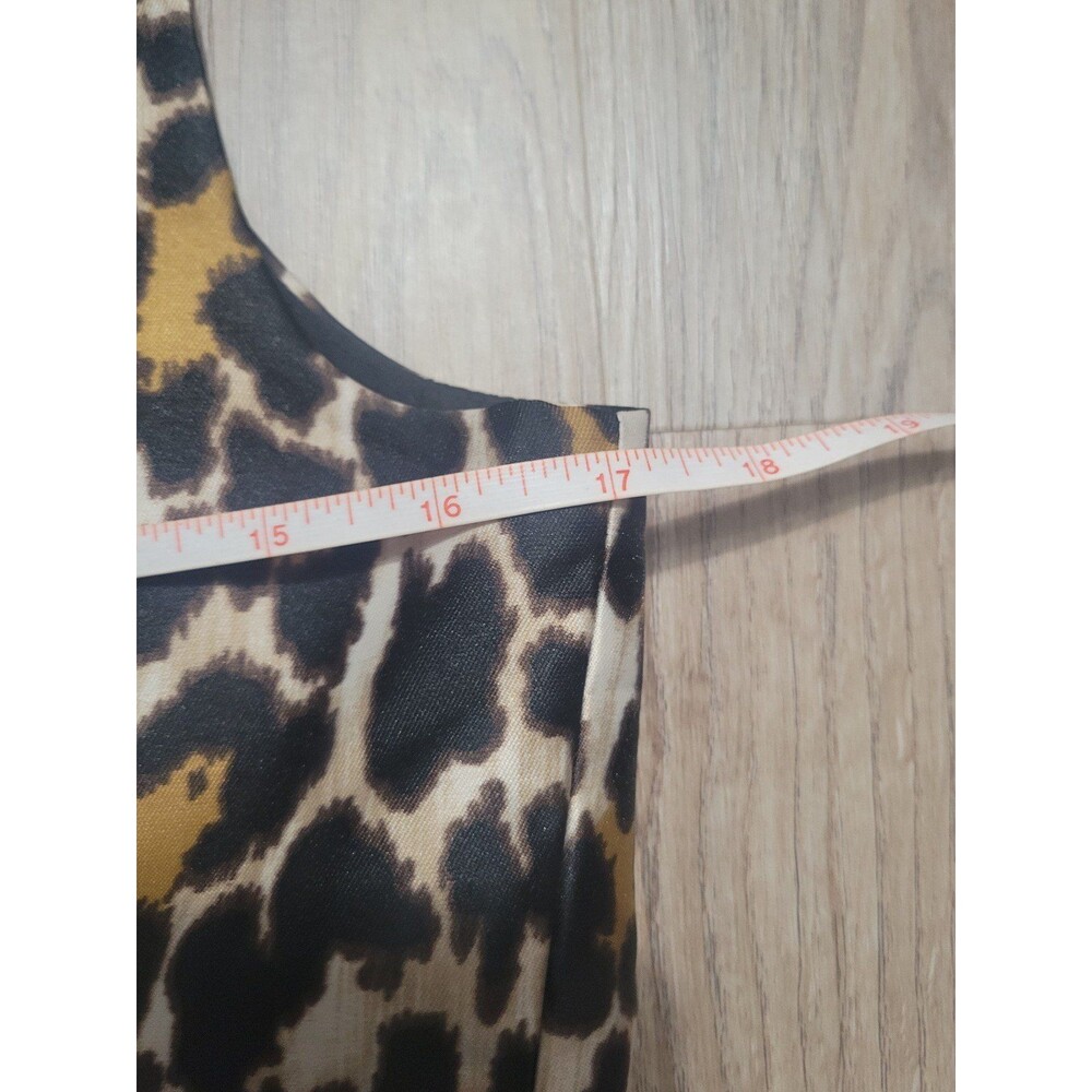 J. CREW leopard animal print sheath dress Modest sleeveless Brown Black Size 2 - Picture 7 of 8